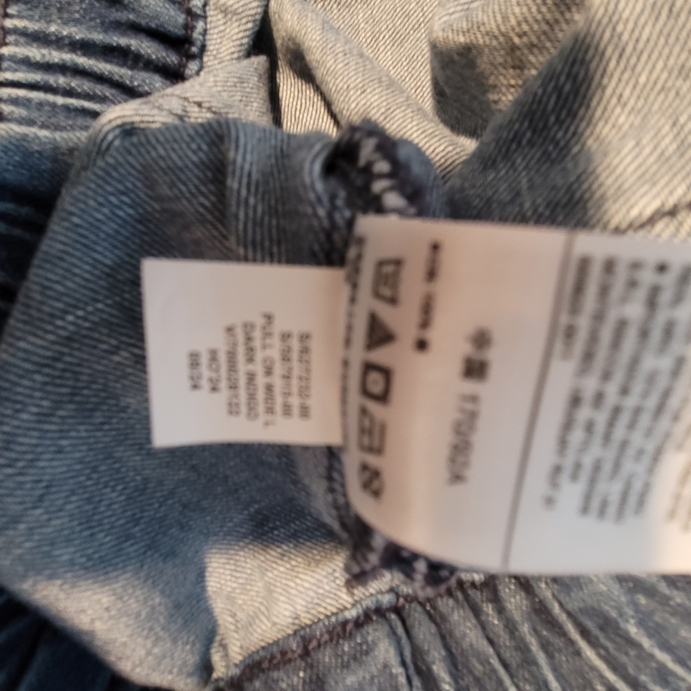 GAP Blue High Rise Wide-Leg Denim Trousers Size XL - Picture 9 of 11
